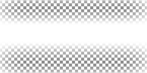 Checkered gradient pattern with gradient from white to gray. Vector horizontal template for design backdrop. Squares mosaic background. Transparent background.