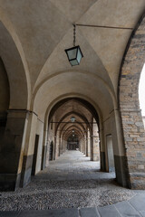 Fototapeta premium Portico of the Civic Archaeological Museum - Bergamo, Italy