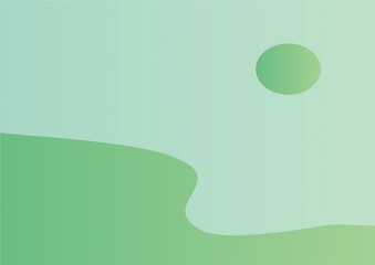 Soft Green Gradient Background with a Subtle Circle and Undulating Curve, Evoking Calmness and Natural Serenity