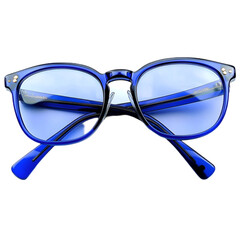 Modern Black Rectangular Reading Glasses Isolated on White