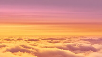 Obraz premium Horizon line features vibrant layered sky colors above dense atmospheric vapor