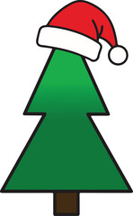 christmas tree with santa claus