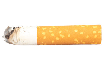 cigarette butts isolated on white background