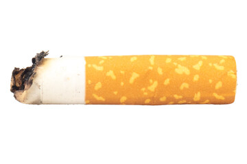 cigarette butts isolated on white background