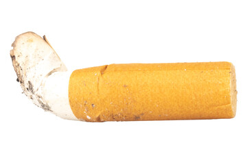 cigarette butts isolated on white background