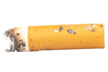 cigarette butts isolated on white background