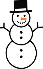 snowman with hat