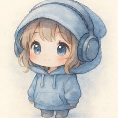 The girl acted relaxed.