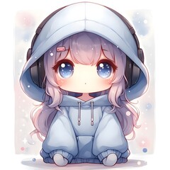 The girl acted relaxed.