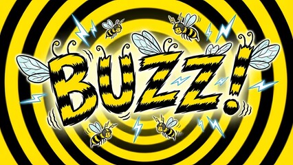 BUZZ! Electric Comic Insect Text Effect