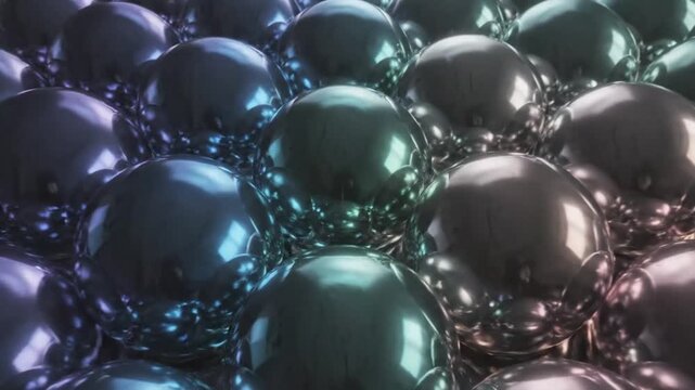 Shiny Hexagonal Prisms in Metallic Colors Arranged in Pattern Design