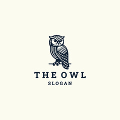 Fototapeta premium Owl logo design template vector illustration