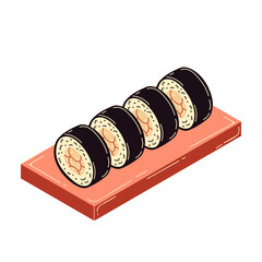 Simple Sushi Maki Rolls Cartoon © Nurnadhiah