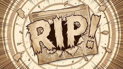 RIP! Torn Comic Paper Text Effect