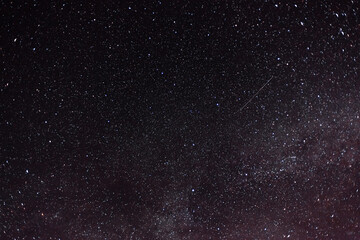 Starry night sky with shining stars and constellations in Portugal. Astronomy and nature...