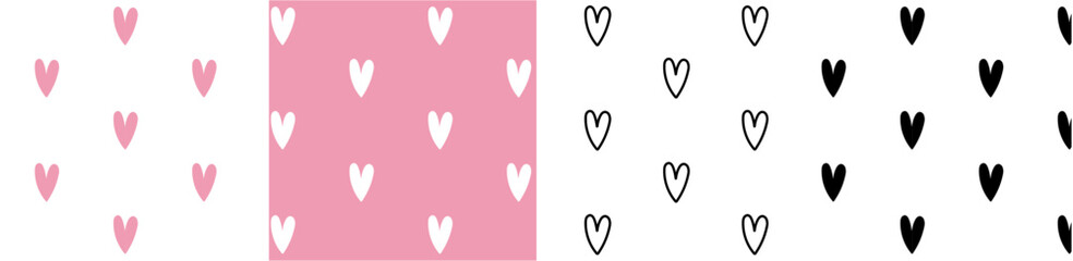love seamless pattern background cute valentine pink