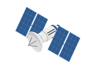 人工衛星,フラットイラスト © mist