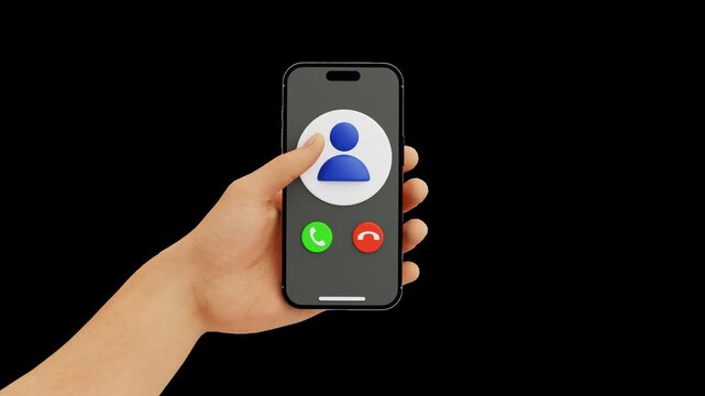 3D Phone Ringing | Alpha Channel