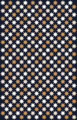 Mobile Starburst Mosaic Pattern – Midnight Navy Ivory Caramel Sand Seamless Premium JPG Background