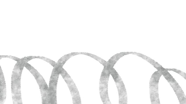 A twisting metal strip or coils of wire flicker or change on the screen.