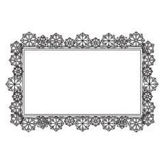 Ornate Decorative Floral Border Frame for Various Design Projects