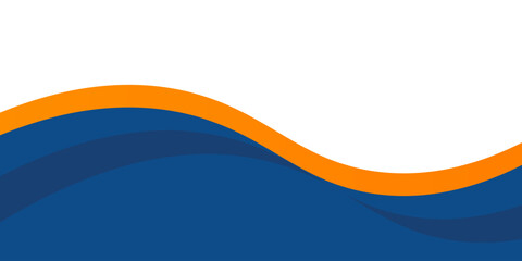 Fototapeta premium Abstract blue and orange business wave banner background. vector illustration eps10