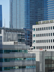 東京都心の高層ビルの都市景観の風景