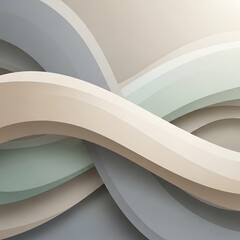 Intertwined abstract wavy shapes in neutral tones image