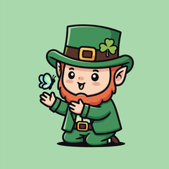 Charming Leprechaun with Butterfly - A St. Patricks Day Delight.
