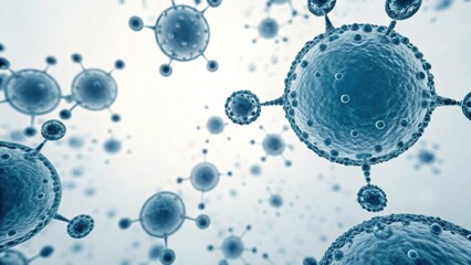 A close-up view of cells or molecules, showcasing details of their structure and arrangement in a scientific or abstract manner.
