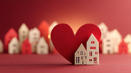 Real Estate Valentine&rsquo;s Day Marketing Concept Featuring Love for Home