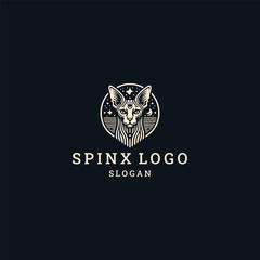 Sphinx logo design template vector illustration