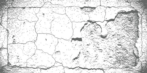 Distressed Cracked Wall Grunge Vector Texture Overlay Rough Vintage Surface Background Element