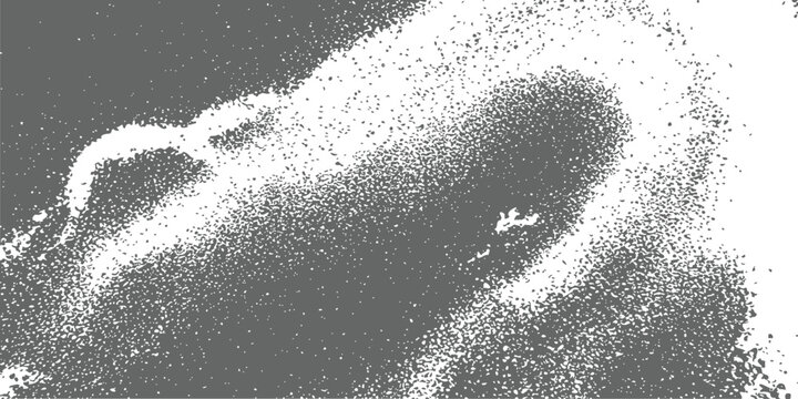 Grey and White Abstract Grunge Stipple Texture Background Distressed Noise Halftone Vector Overlay