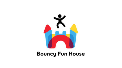 Kids Playing Joyfully in a Colorful Bounce Castle Environment