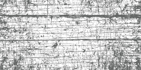 Distressed grunge scratch texture overlay vector background Abstract monochrome rough weathered wood grain effect pattern