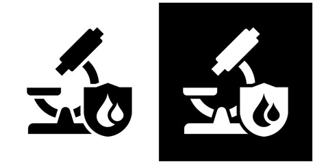 Preventive Screening Icon Set In White And Black Background