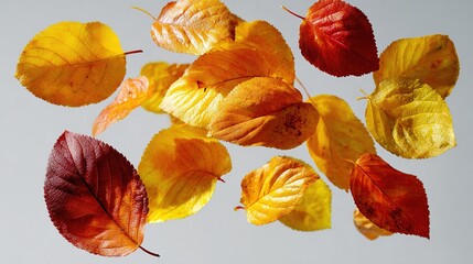 Autumn Leaves: A vibrant assortment of autumn leaves, showcasing a spectrum of warm hues and delicate textures, scattered in a captivating display of nature's seasonal artistry.