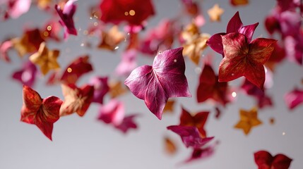 Dancing Petals: Capturing a vibrant dance of petals in mid-air, a spectacle of colors and delicate forms that evoke a sense of freedom and beauty.