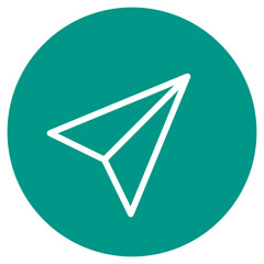 Flat Colored Compass Icon for Navigation and Directional Guide