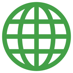 Flat Colored Globe Icon for Global Access and International Network