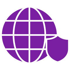 Flat Colored VPN Icon for Network Security and Privacy