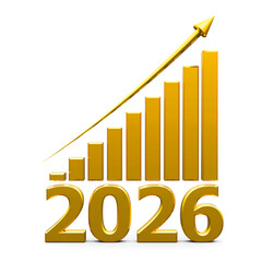 Business graph up with 2026