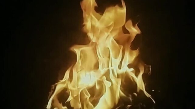 Cinematic burn transition featuring dynamic flame movement and glowing light effects. Suitable for trailers, commercials, and modern digital video production.