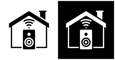 Ai Home Assistant Icon Set In White And Black Background