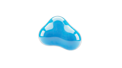 Abstract Blue Blob on White Background