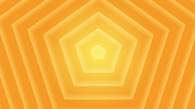 Series of decreasing orange pentagons in the center. Ideal for abstract backgrounds, geometric designs, branding, and modern concepts.