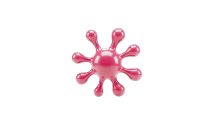 Abstract Pink Blob on White Background