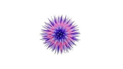 Abstract Spiked Sphere on White Background