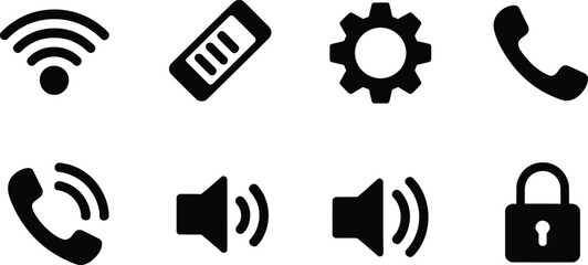 Clipboard checklist icon set, flat vector illustration, task management symbols, clean minimal design, isolated on white.